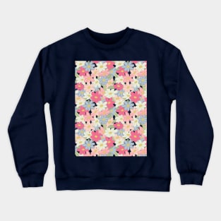 Cute spring wildflowers pastel soft colors pattern Crewneck Sweatshirt